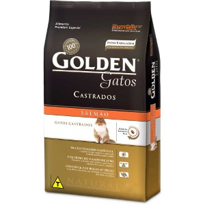 Ra��o Gatos Salm�o Castrados Golden 3kg